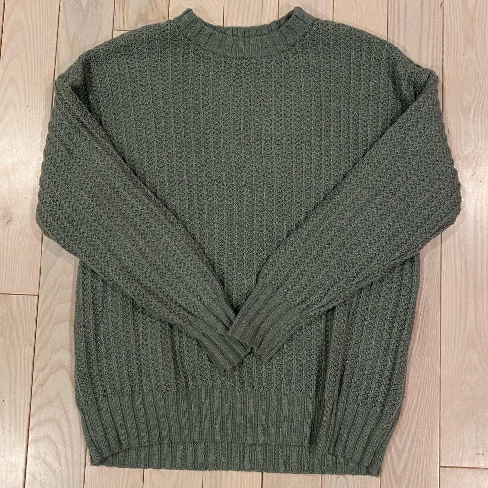 American Eagle Sage Green Oversized Sweater
